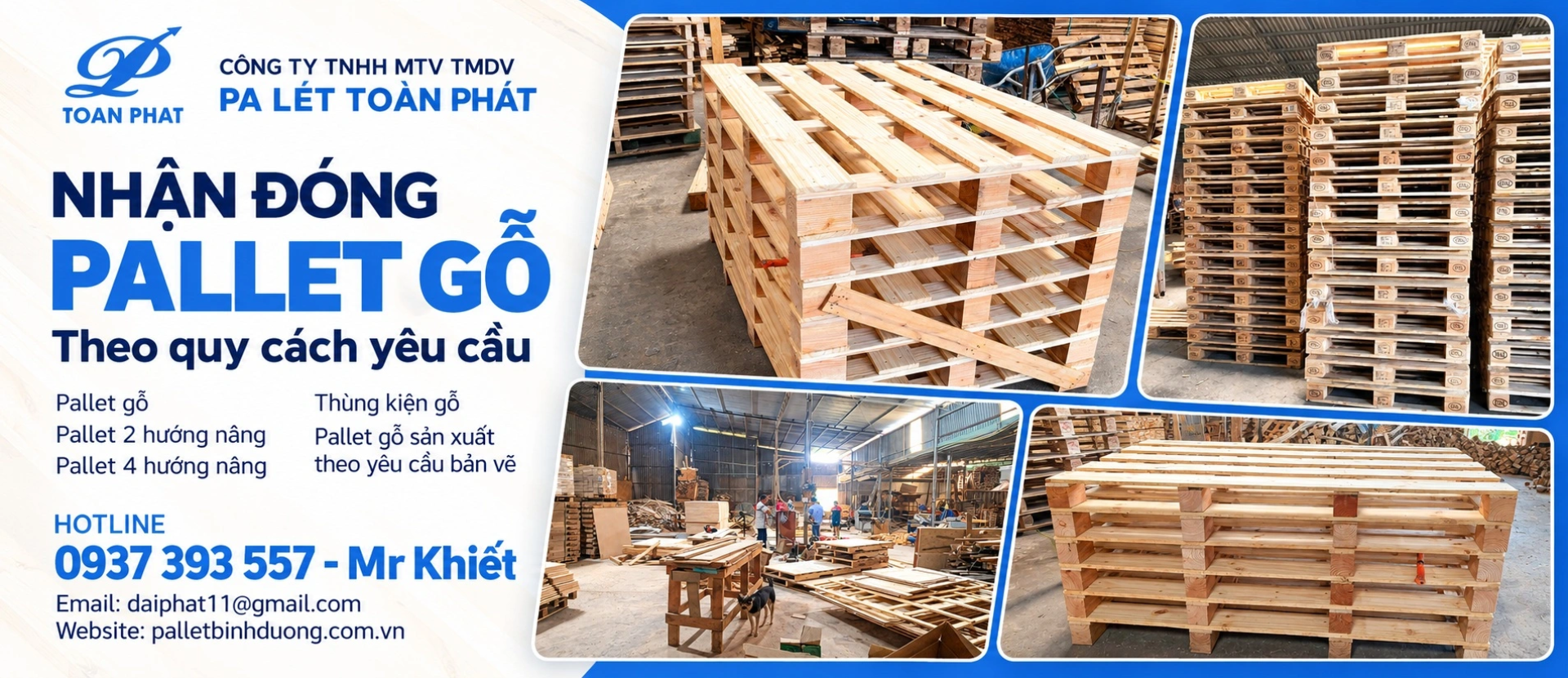 Nhận đóng pallet gỗ theo yêu cầu